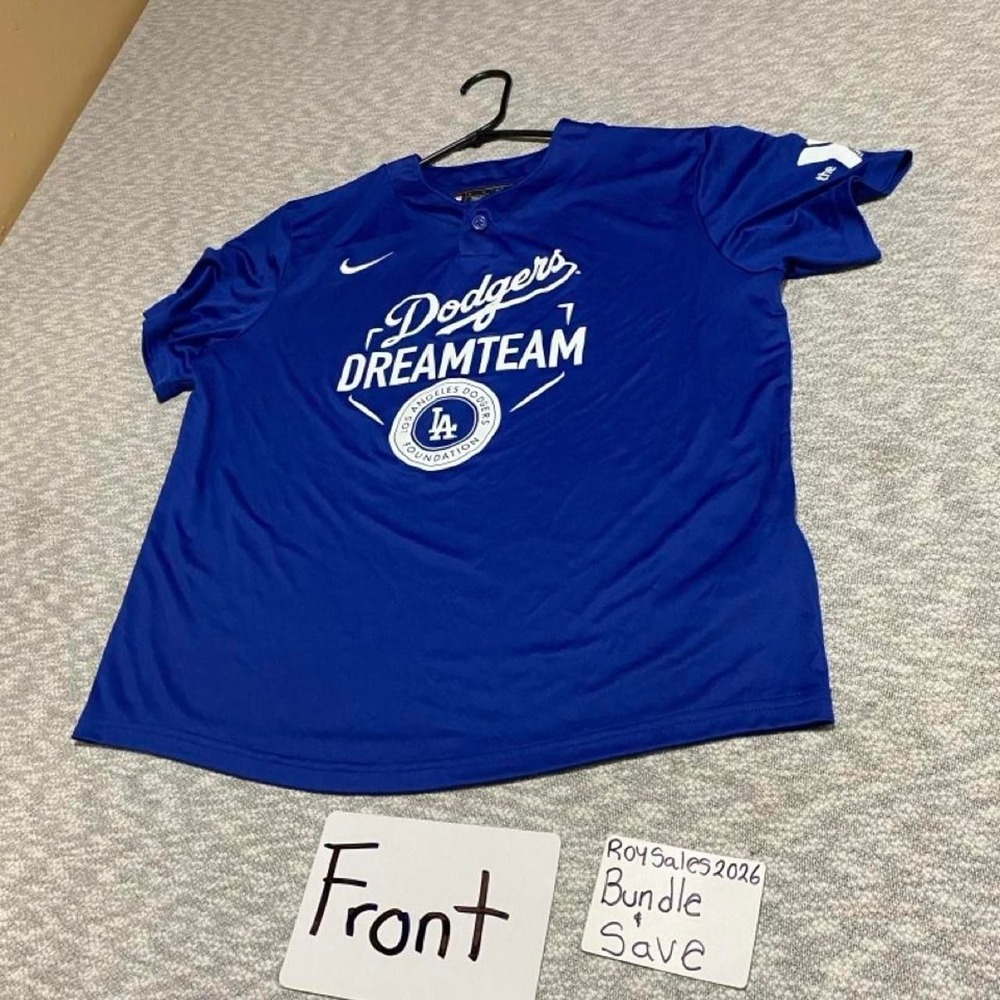Nike Los Angeles Dodgers blue  jersey T-Shirt kids size XL  (14-16). SKU-C118